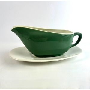 Vintage Taylor Smith Taylor Gravy Boat and Underplate Conversation Marsh Violets